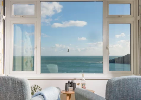 The living area at Chy an Mor, Coverack