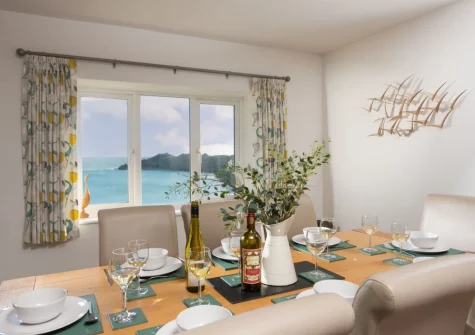 The dining area at Chy an Mor, Coverack