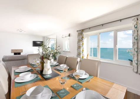 The dining area at Chy an Mor, Coverack
