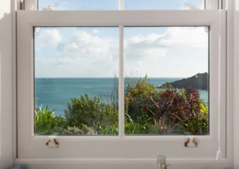 The view from bedroom #3 at Chy an Mor, Coverack