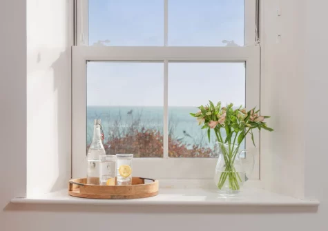 The view from bedroom #4 at Chy an Mor, Coverack