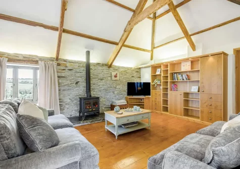 The living area at Chy Kerensa, Trewidland