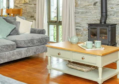 The living area at Chy Kerensa, Trewidland