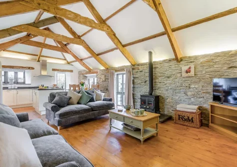 The living area at Chy Kerensa, Trewidland