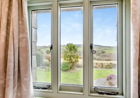 The view from bedroom #1 at Chy Kerensa, Trewidland