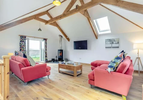 The living area at Chy Lowen, Penvose Farm, Tregurrian