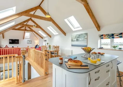 The kitchen at Chy Lowen, Penvose Farm, Tregurrian