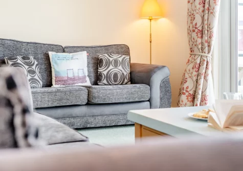 The ground floor living room at Chy Lymner, Trevone