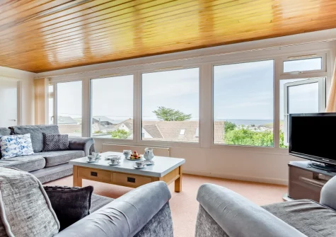 The first floor living area at Chy Lymner, Trevone