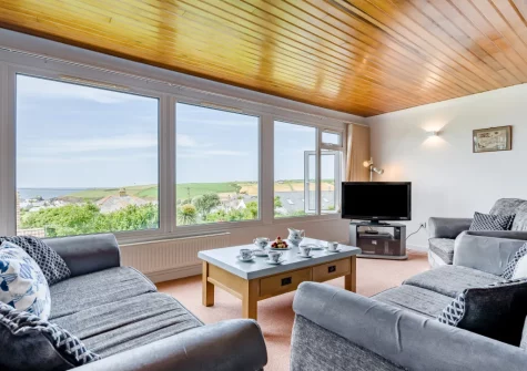 The first floor living area at Chy Lymner, Trevone