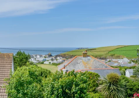 The view from the first floor living area at Chy Lymner, Trevone