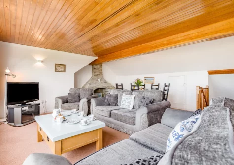 The first floor living area at Chy Lymner, Trevone