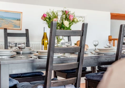The first floor dining area at Chy Lymner, Trevone