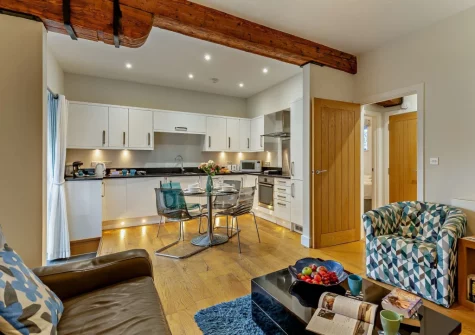 The living, dining area & kitchen at Chy Marner, Charlestown