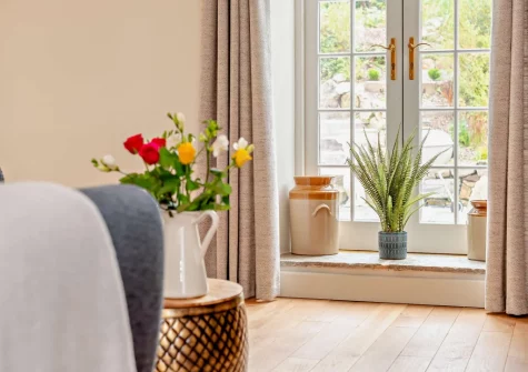 The living room at Chyventon, Penryn