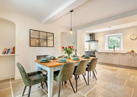 The dining area at Chyventon, Penryn