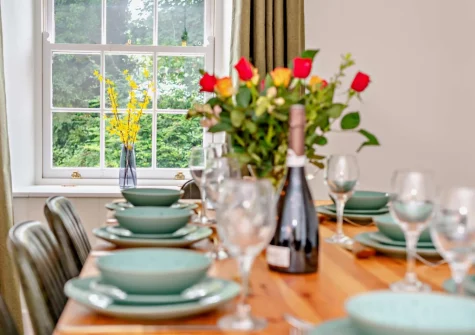 The dining area at Chyventon, Penryn