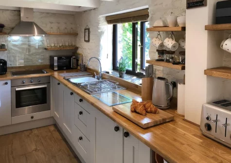 The kitchen at Cider Press Cottage, Fowey