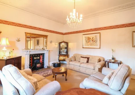 The living room at Clarence Grey House, Torquay