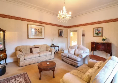 The living room at Clarence Grey House, Torquay
