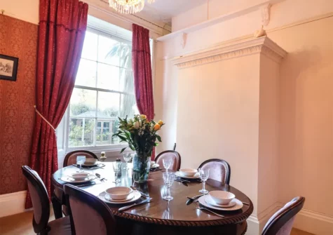 The dining room at Clarence Grey House, Torquay