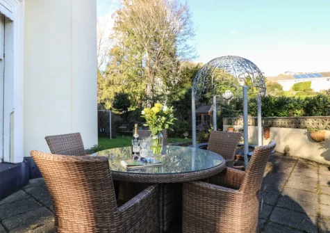 The patio at Clarence Grey House, Torquay