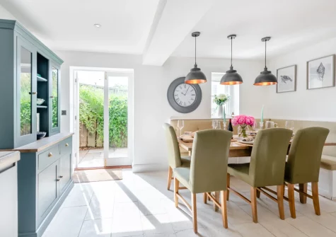 The dining area at Cleveland Villa, Instow