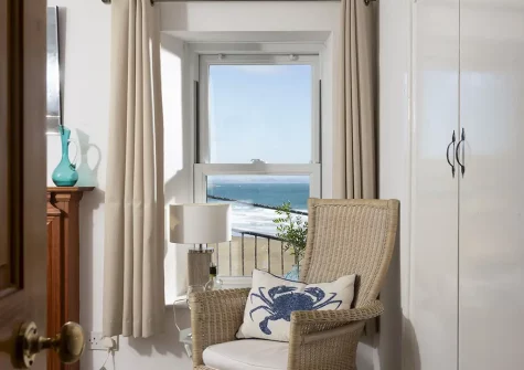 The living room at Cliff Cottage, Gorran Haven