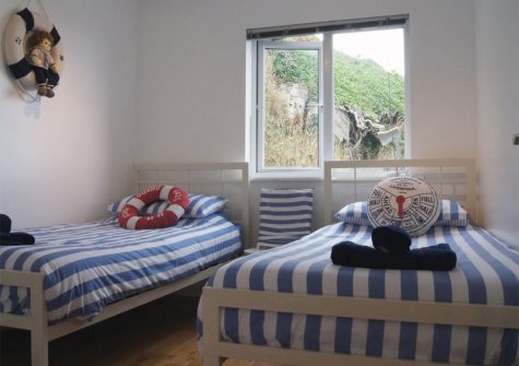 Bedroom #2 at Cliff End, Treninnow Cliff