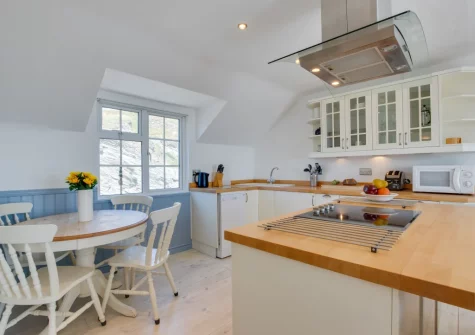 The kitchen & dining area at Cliff Top Cottage, Porthleven