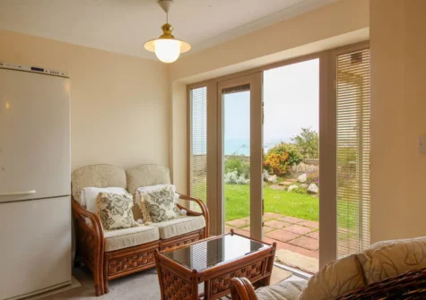 Small seating area adjacent to the kitchen at Clifton Villa, Newquay