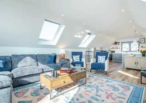 The living area at Clocktower Horizon, Porthleven