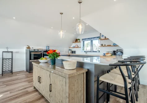 The kitchen at Clocktower Horizon, Porthleven