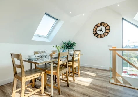 The dining area at Clocktower Horizon, Porthleven