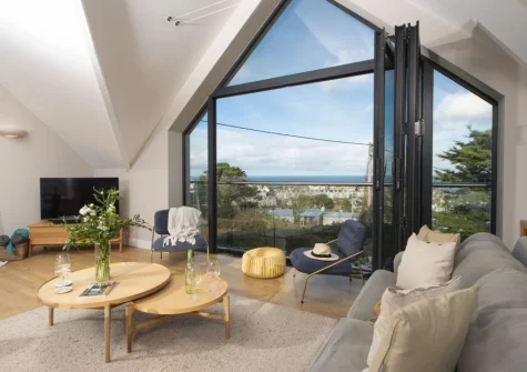 The living area at Cloud 10, St Ives