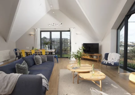 The living area at Cloud 10, St Ives