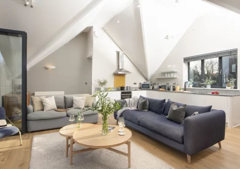 The living area at Cloud 10, St Ives