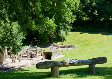 The children's play area at Gitcombe House Country Cottages, Cornworthy