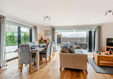 The dining area at Coastguard Cottage, Woolacombe
