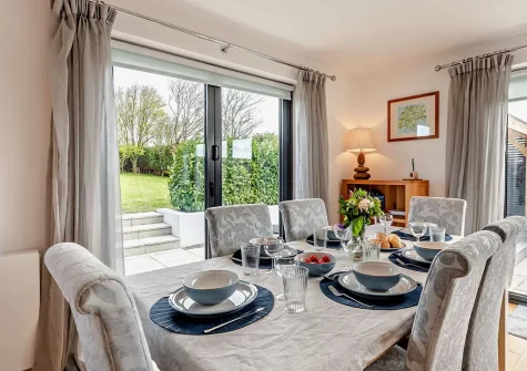 The dining area at Coastguard Cottage, Woolacombe
