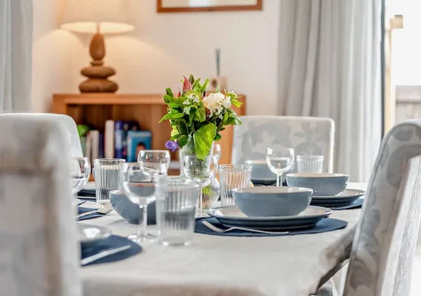 The dining area at Coastguard Cottage, Woolacombe