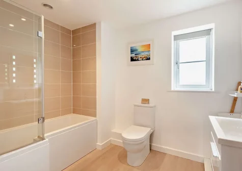 The bathroom at Coastguard Cottage, Woolacombe