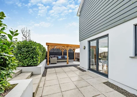 The patio at Coastguard Cottage, Woolacombe