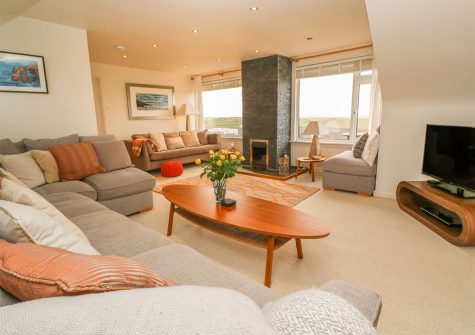 The living area at Coastman's Nest, Trenance