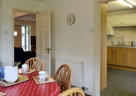 The dining area at Coaxdon Barn, Weycroft