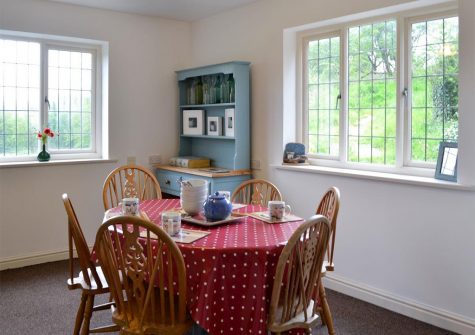 The dining area at Coaxdon Barn, Weycroft