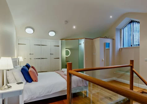 Bedrrom #1 & en-suite shower room at Cobbledicks House, Newbridge