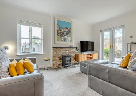 The living area at Cockles and Clams, Padstow