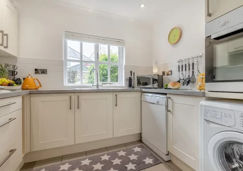The kitchen at Cockles and Clams, Padstow
