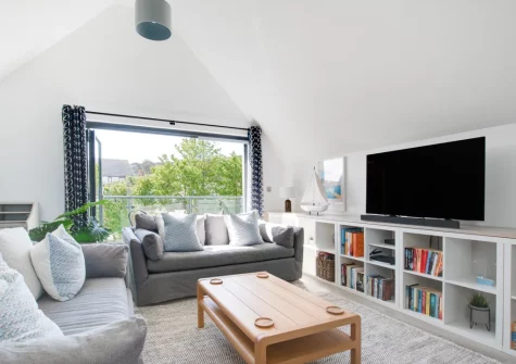 The living area at Coco Beach, Westward Ho!